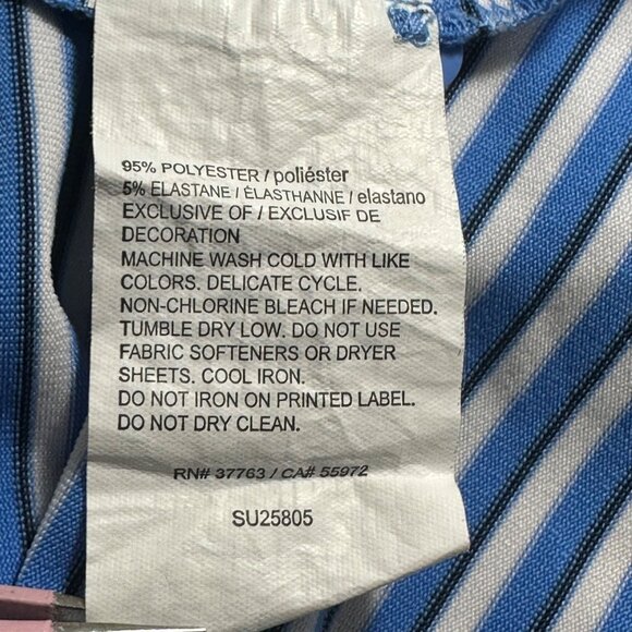 Callaway Mens Blue/White Striped Polo Golf Shirt XXL Opti-Dri - Picture 6 of 11